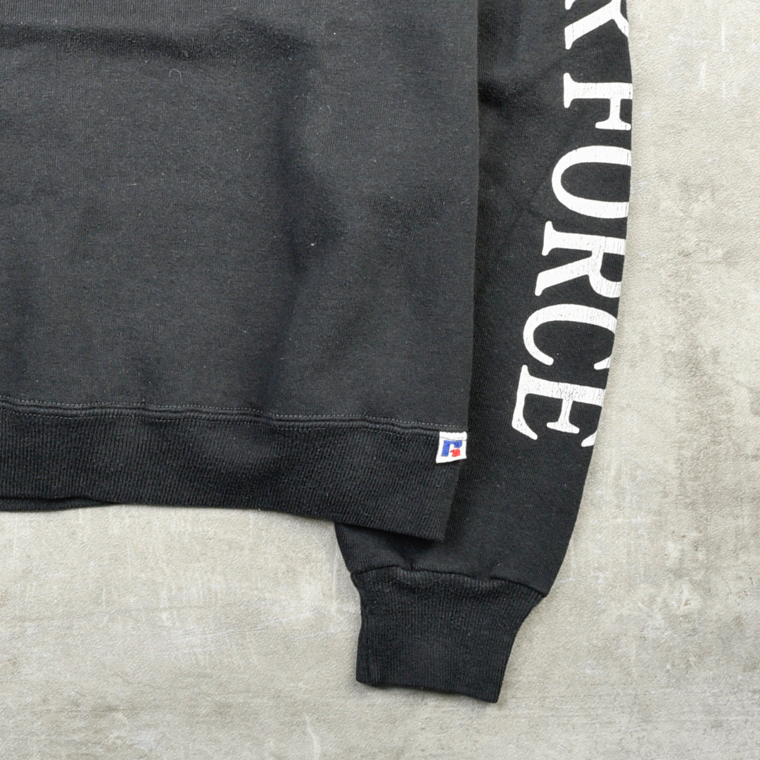 US AIR FORCE VINTAGE SWEATSHIRT BLACK - SMALL