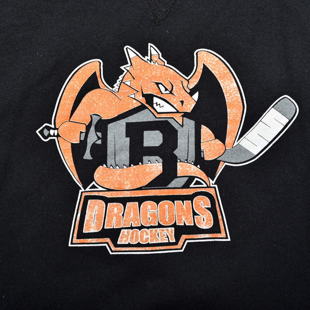 DRAGONS HOCKEY VINTAGE HOODIE BLACK - MEDIUM