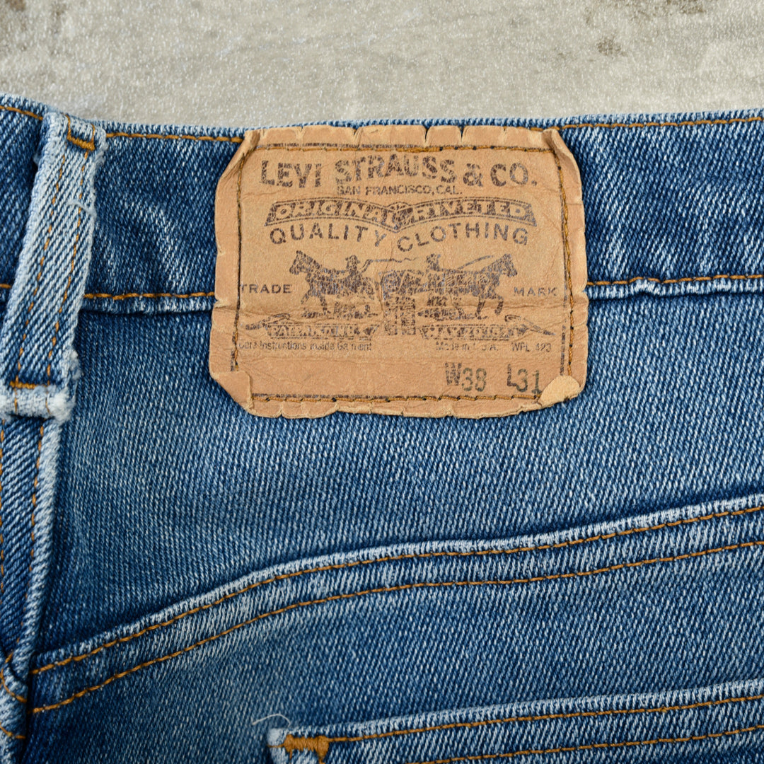 VINTAGE DENIM BOOTCUT JEANS MADE IN USA - 38X31