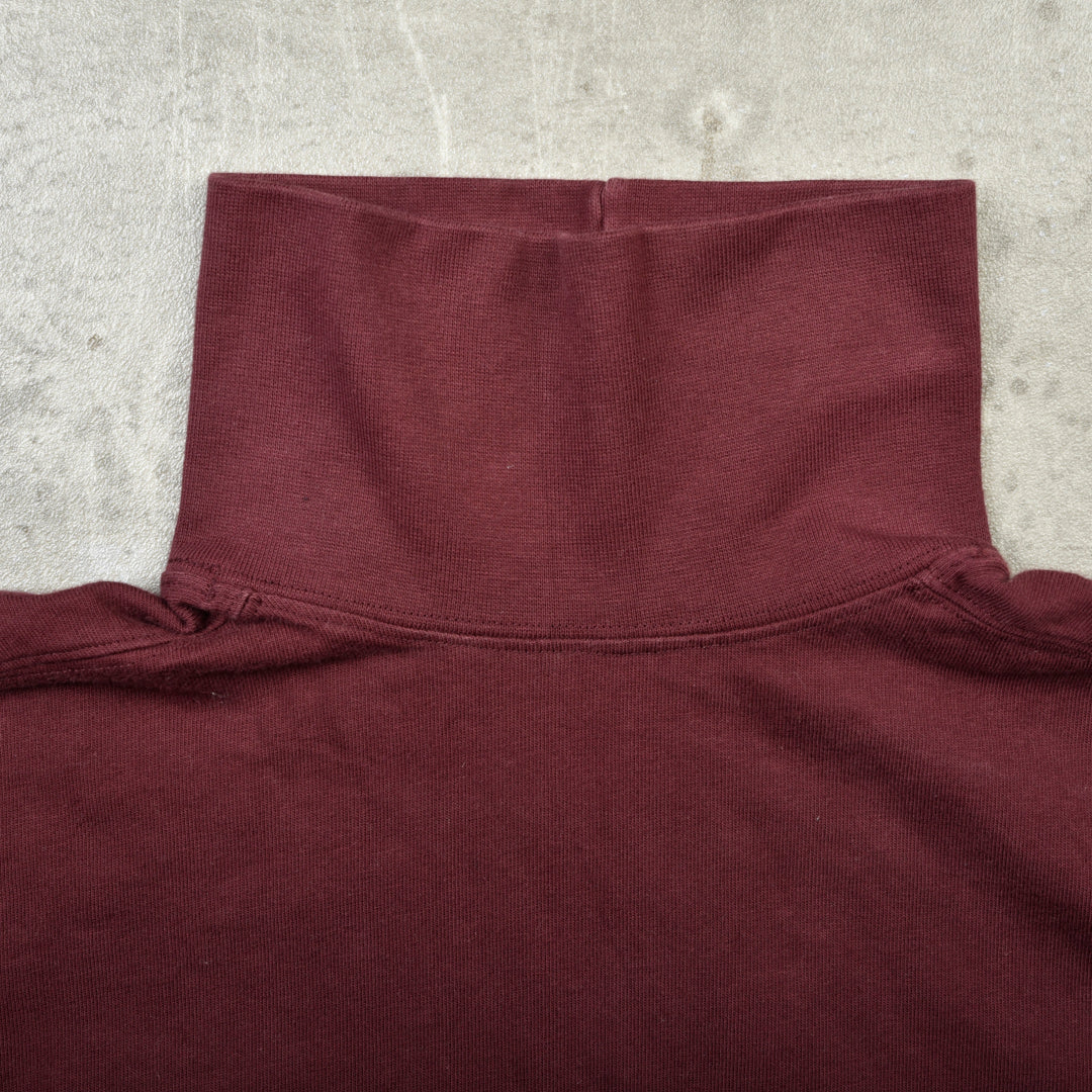 TURTLENECK SWEATSHIRT BURGUNDY RED - MEDIUM