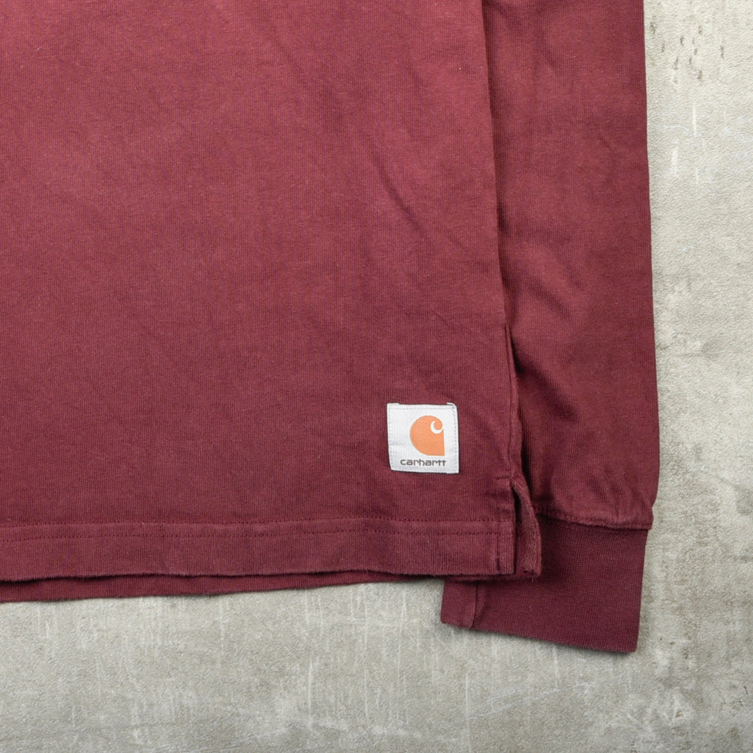 TURTLENECK SWEATSHIRT BURGUNDY RED - MEDIUM