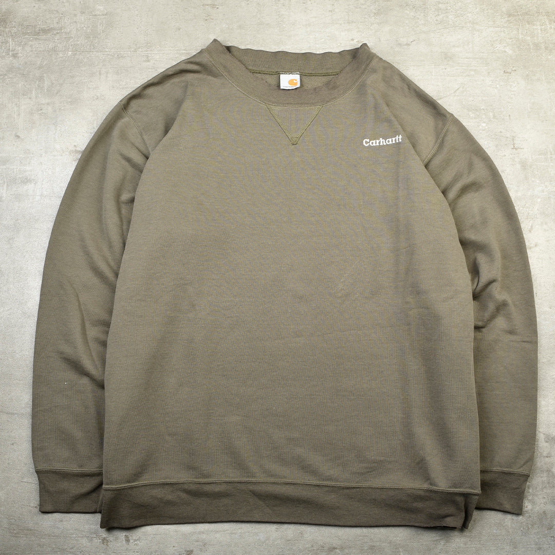 SUN FADED WORK CREWNECK GREEN - L/XL