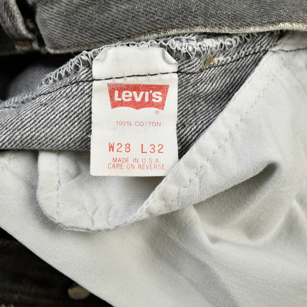 LEVIS 501 VINTAGE DENIM JEANS GREY - 28X32