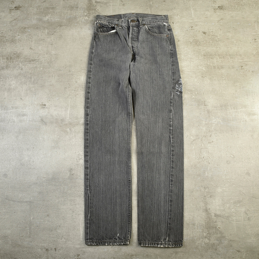 LEVIS 501 VINTAGE DENIM JEANS GREY - 28X32