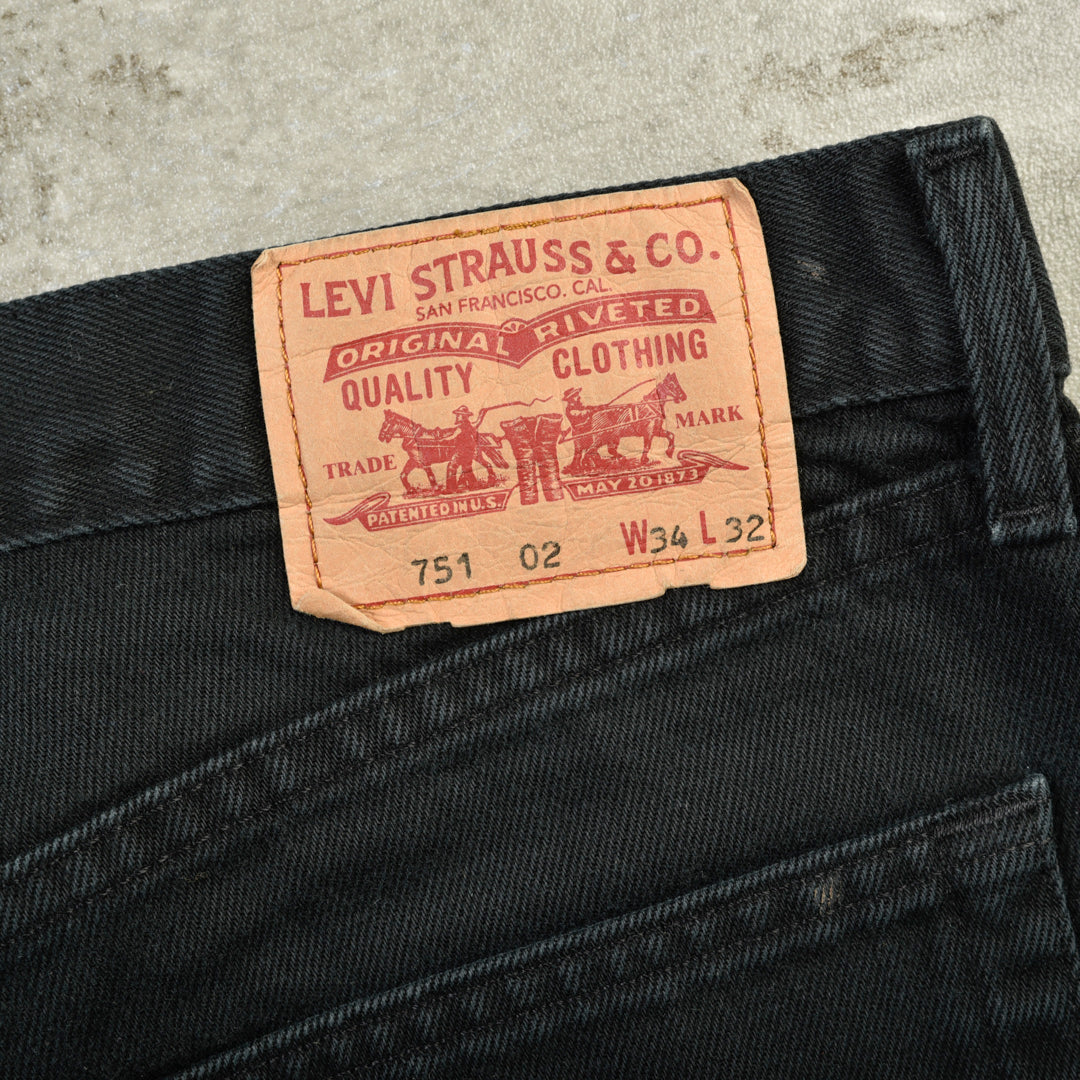 751 VINTAGE DENIM JEANS  BLACK - 34X32