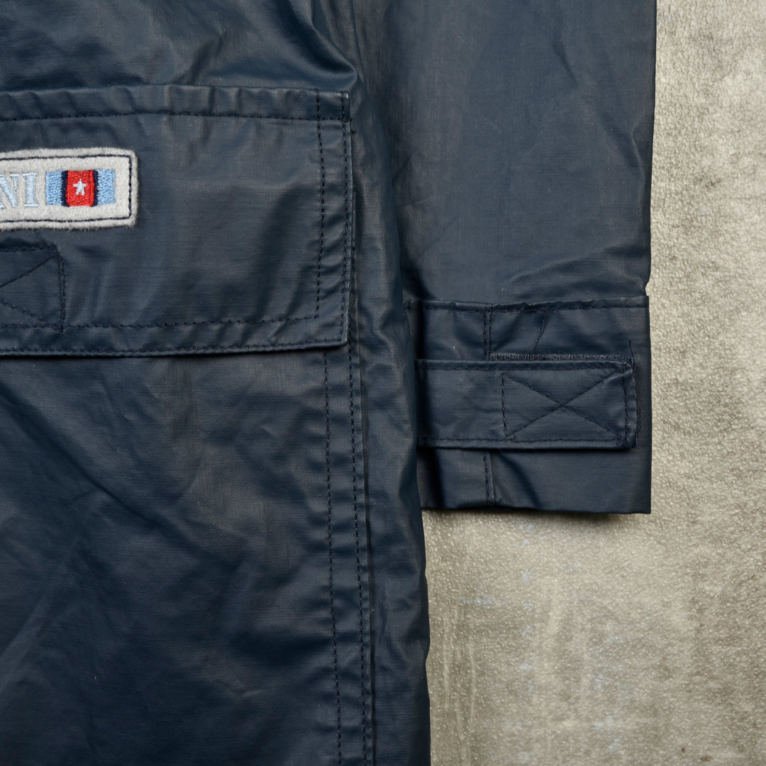 WAXED RAINPROOF JACKET BLUE - SMALL