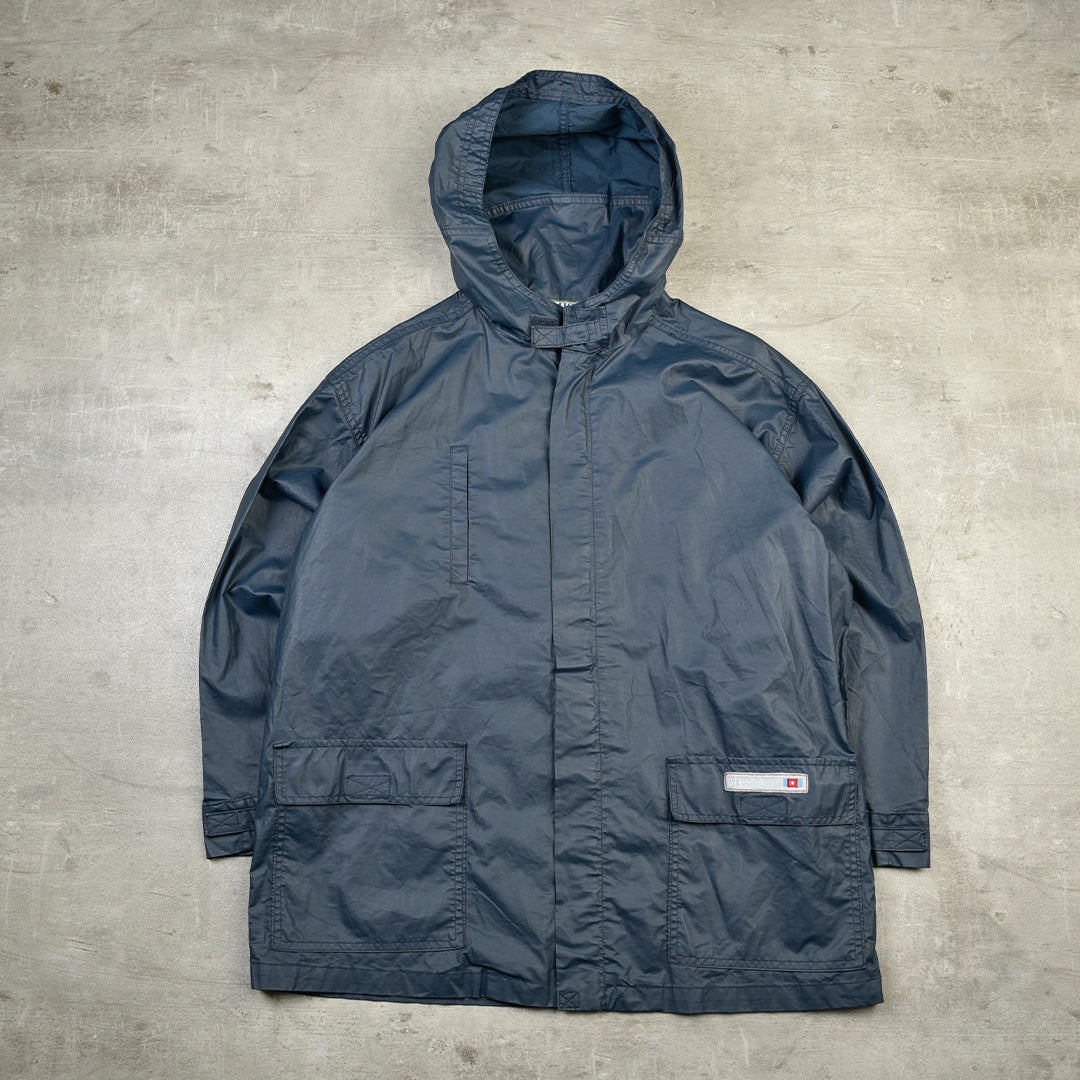 WAXED RAINPROOF JACKET BLUE - SMALL