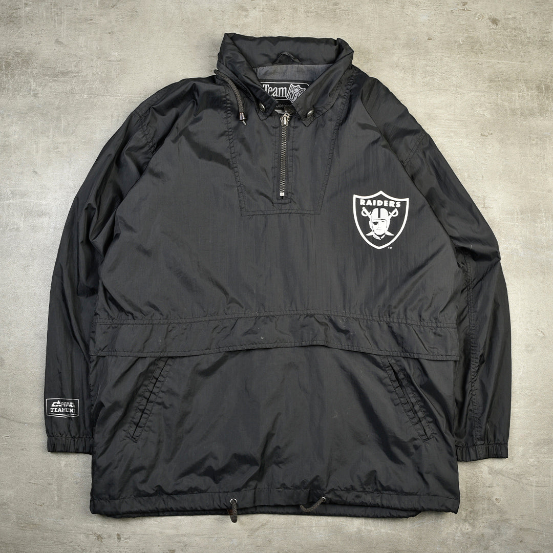 NFL RAIDER CAMPRI WINDBREAKER JACKET BLACK - MEDIUM