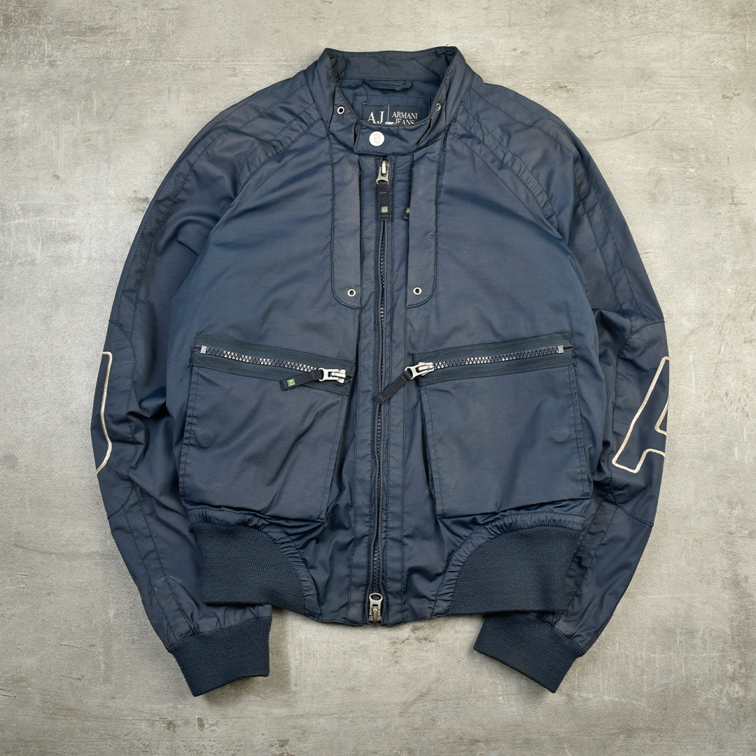 NYLON BOMBER JACKET BLUE- M/L