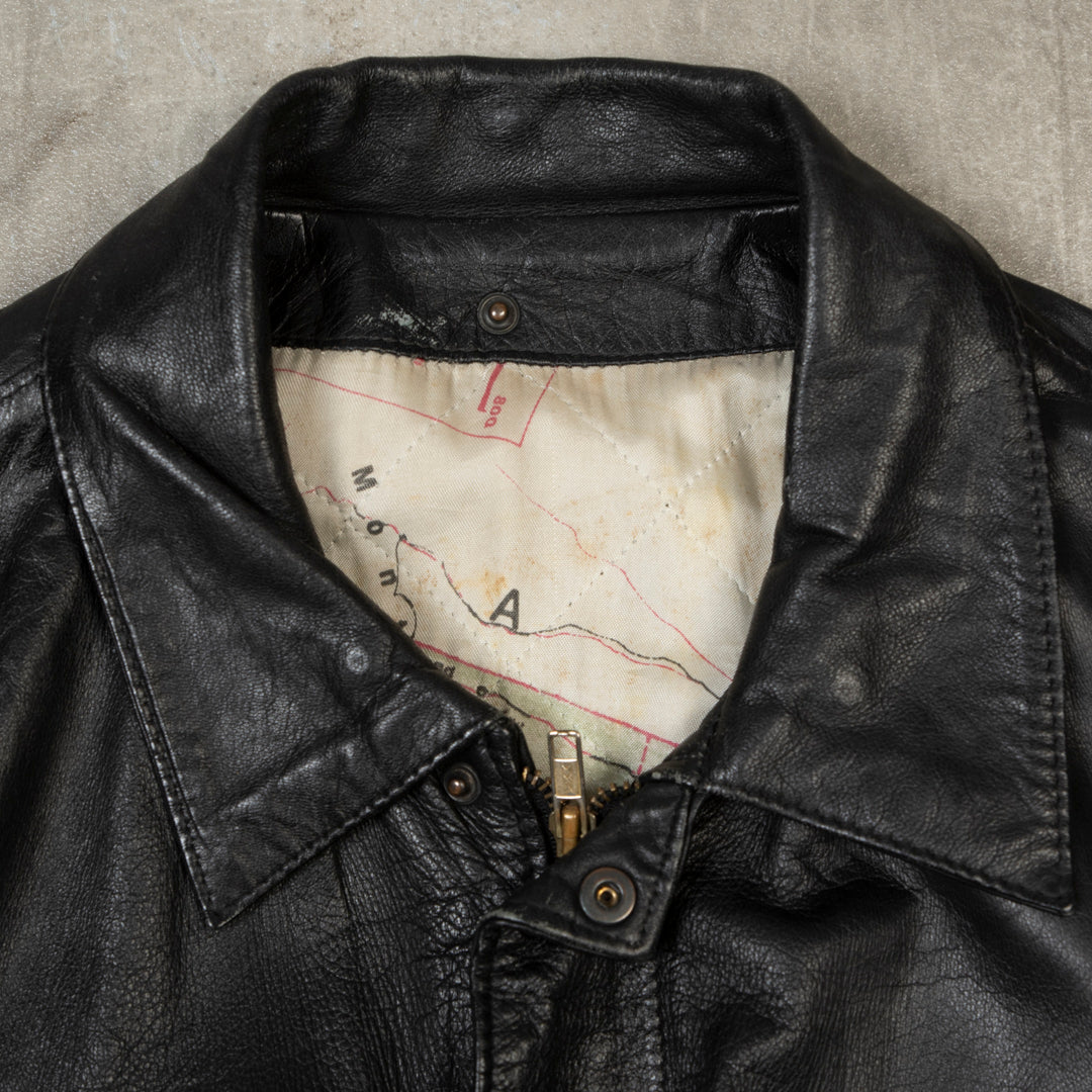 VINTAGE G1 LEATHER JACKET BLACK -  XL