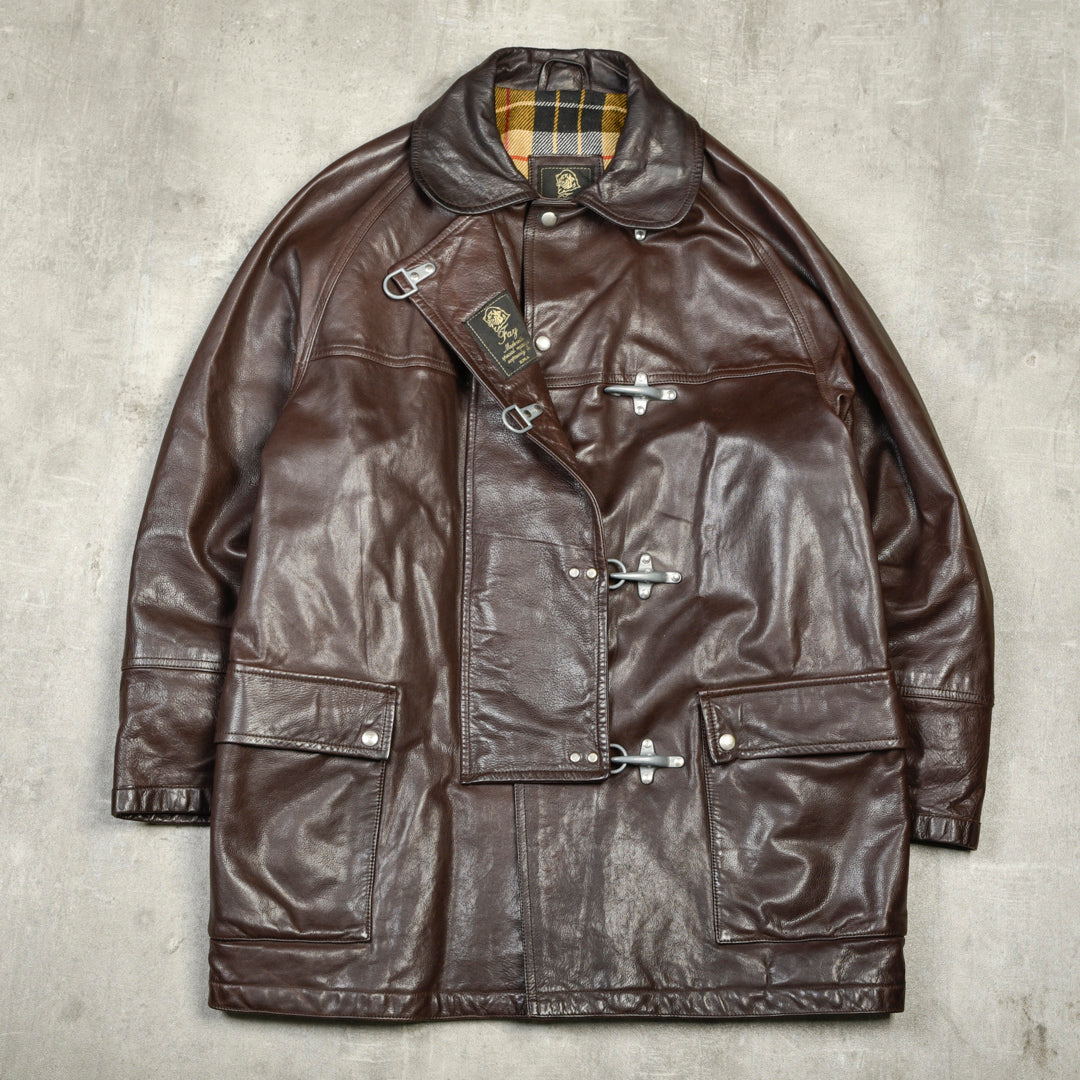 4 GANCI LEATHER JACKET BROWN - MEDIUM