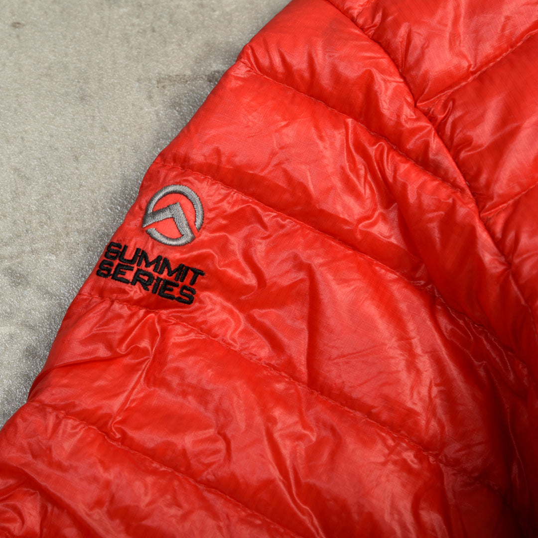 THE NORTH FACE SUMMIT SERIES PUFFER JACKET 800 RED -  WMNS M