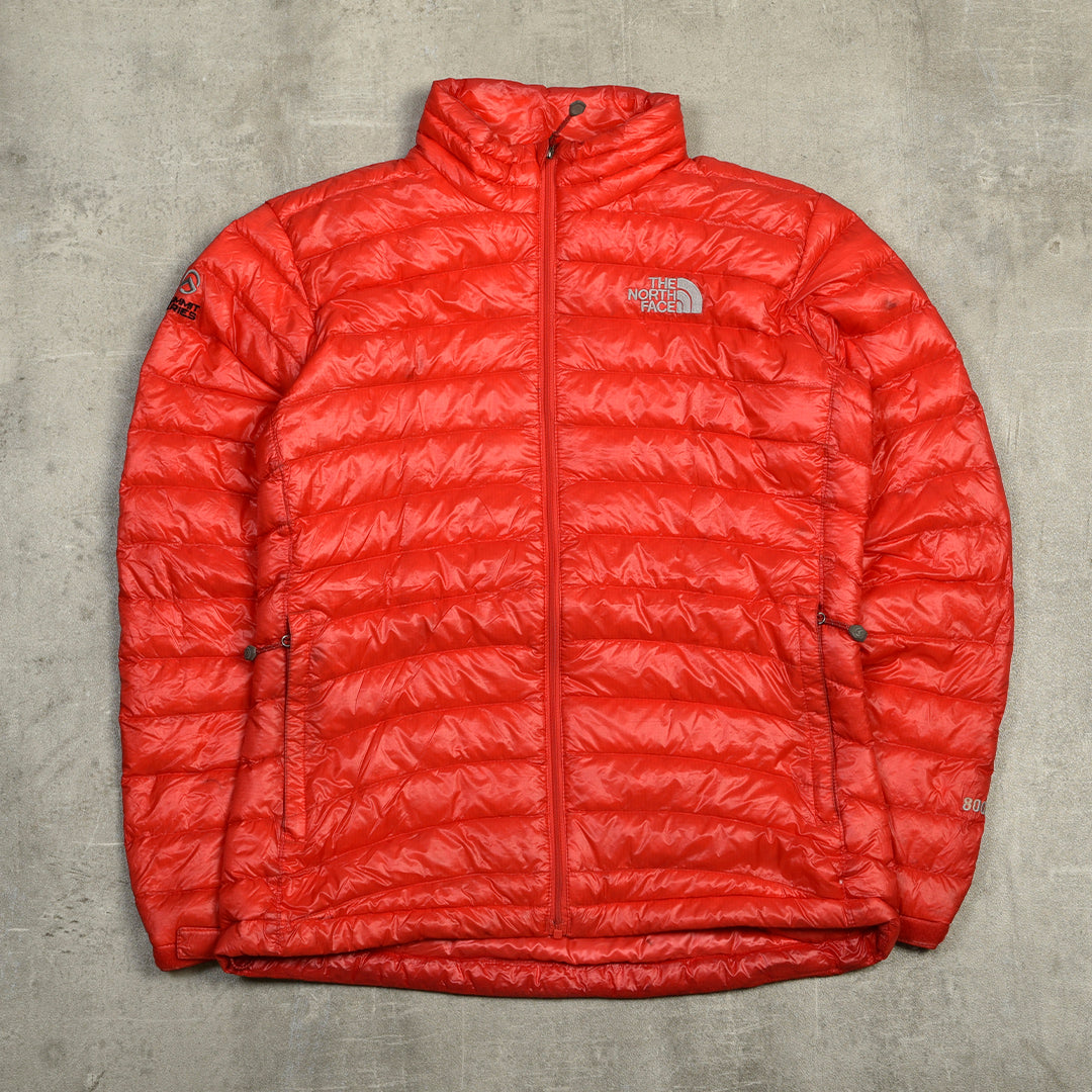 THE NORTH FACE SUMMIT SERIES PUFFER JACKET 800 RED -  WMNS M