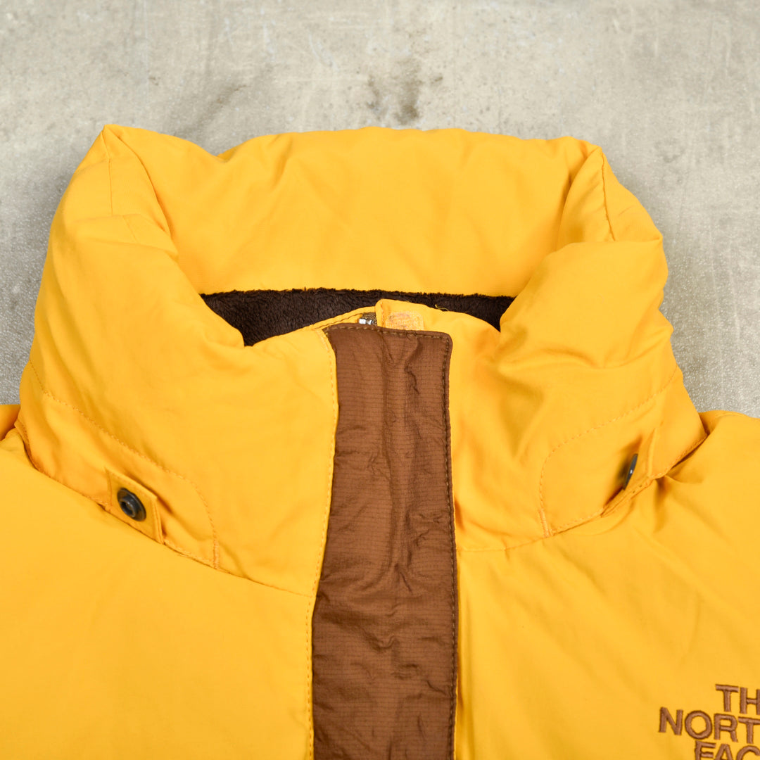 HY VENT HOODED PUFFER JACKET 800 YELLOW BROWN - LARGE