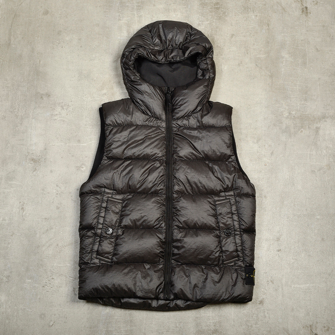 DOWN PUFFER VEST BLACK - SMALL