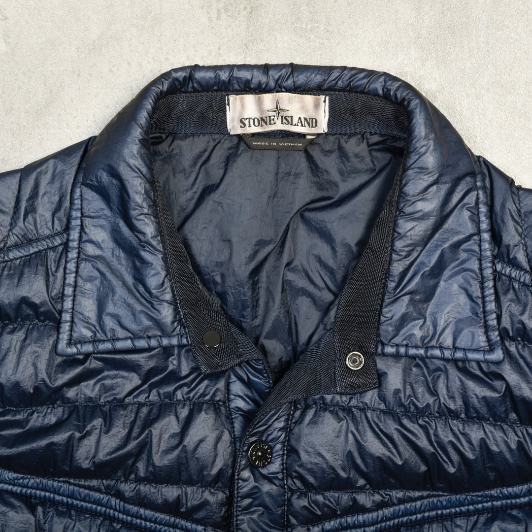 GARMENT DYED DOWN JACKET BLUE - L