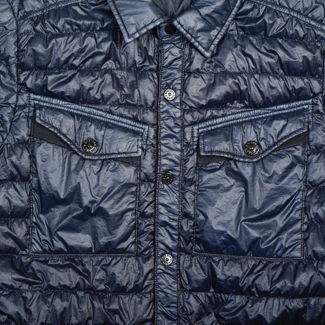 GARMENT DYED DOWN JACKET BLUE - L