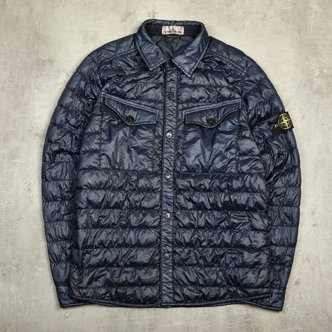 GARMENT DYED DOWN JACKET BLUE - L