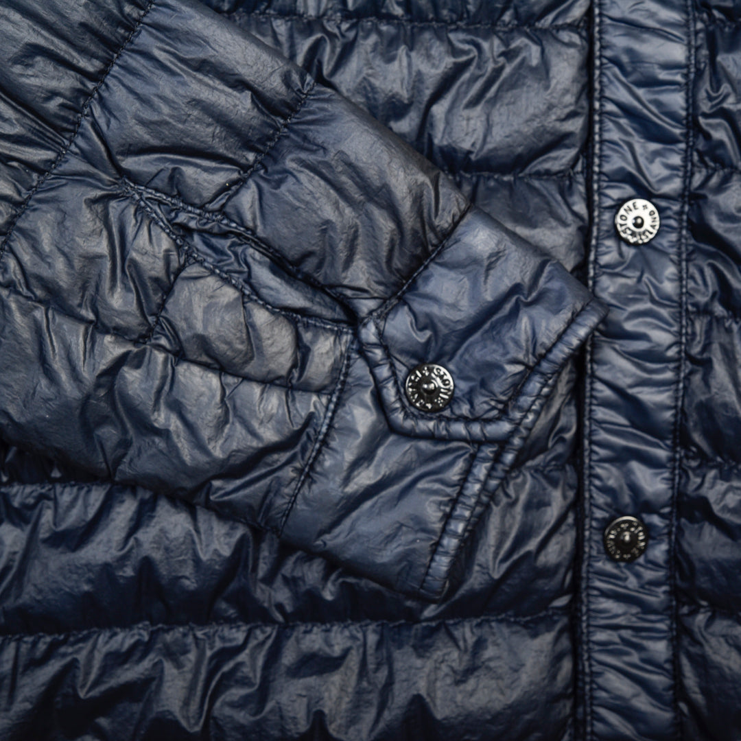 GARMENT DYED DOWN JACKET BLUE - L