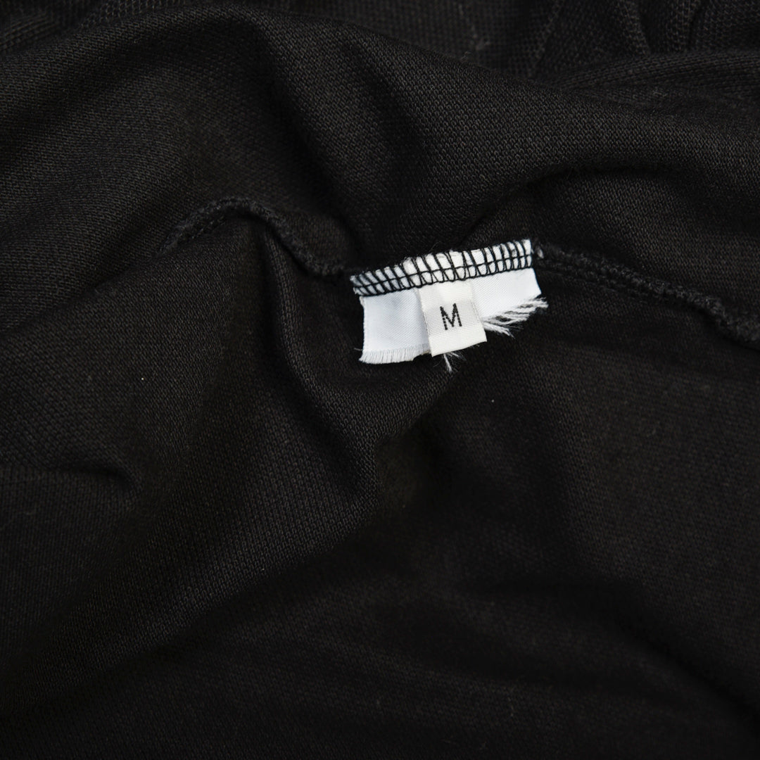 LONG SLEEVE POLO TEE BLACK - MEDIUM