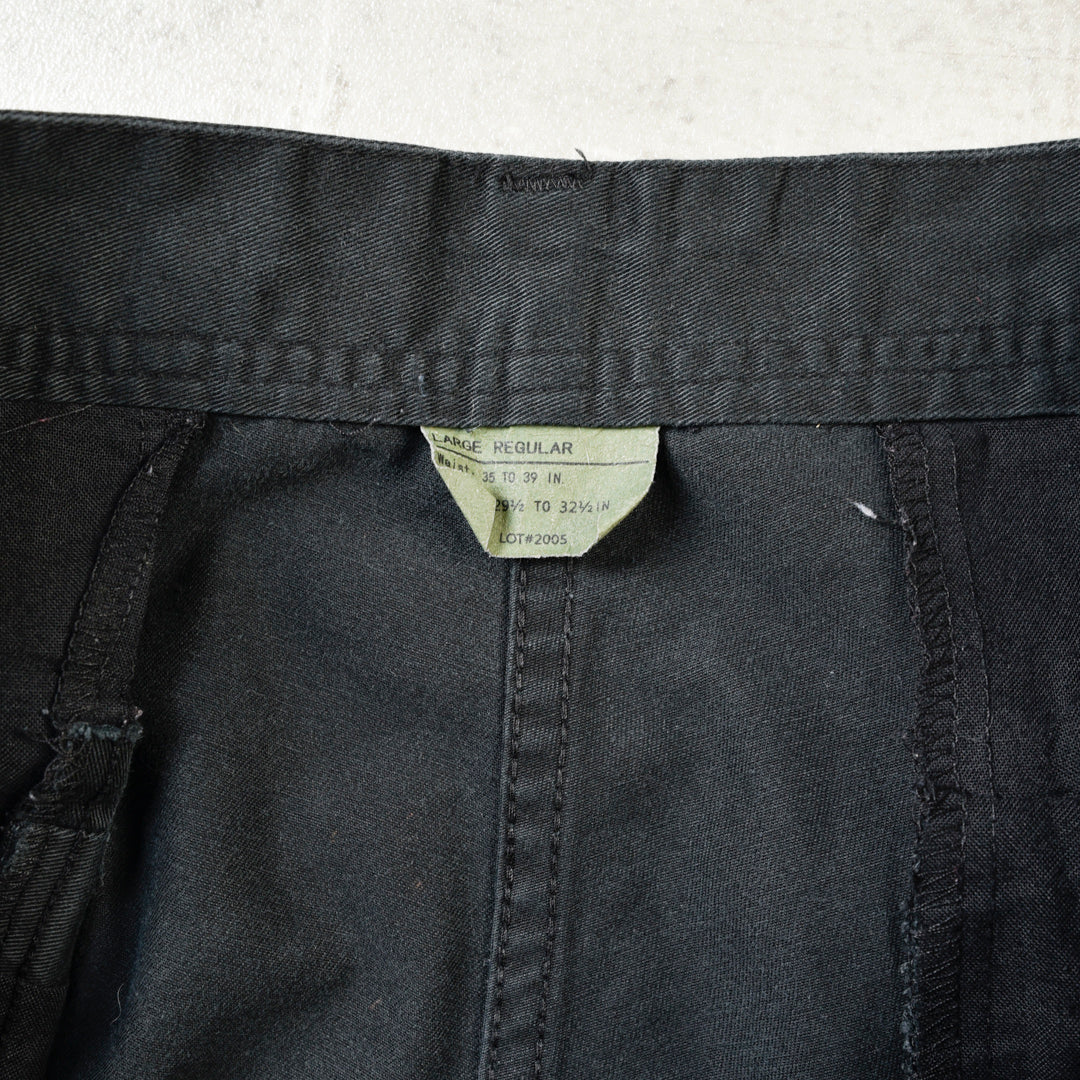 US ARMY VINTAGE CARGO PANTS BLACK - LARGE