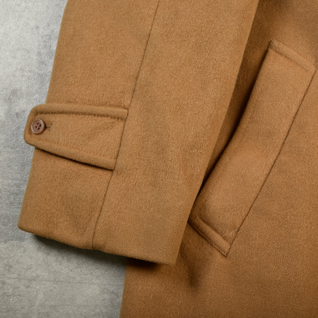 AQUASCUTUM VINTAGE WOOL CAMEL COAT - XL