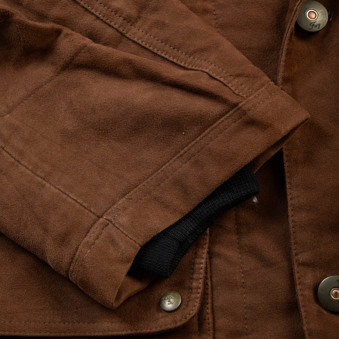 FAY HEAVY COTTON COAT BROWN - XL