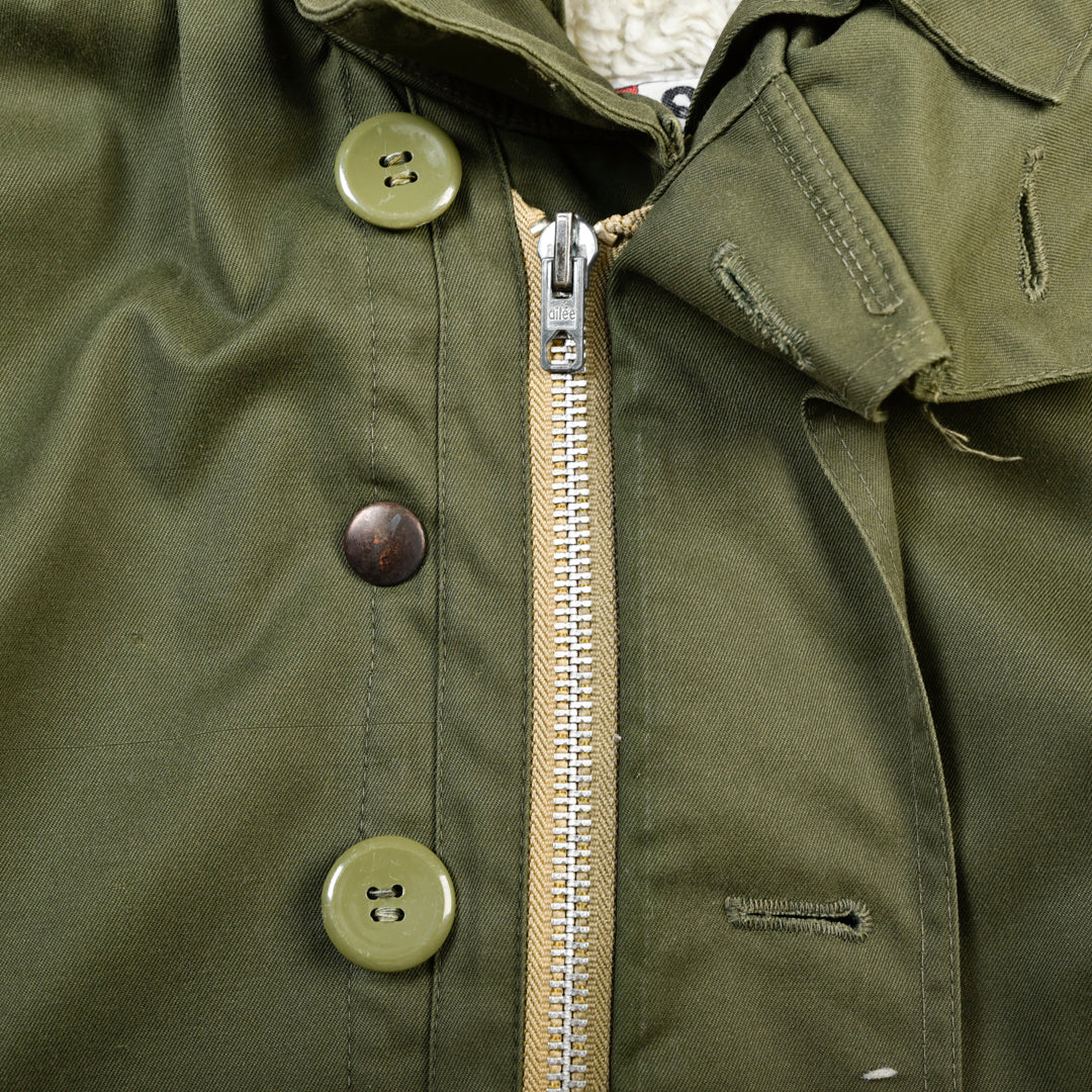 Vintage M47 Military Parka Green - LARGE