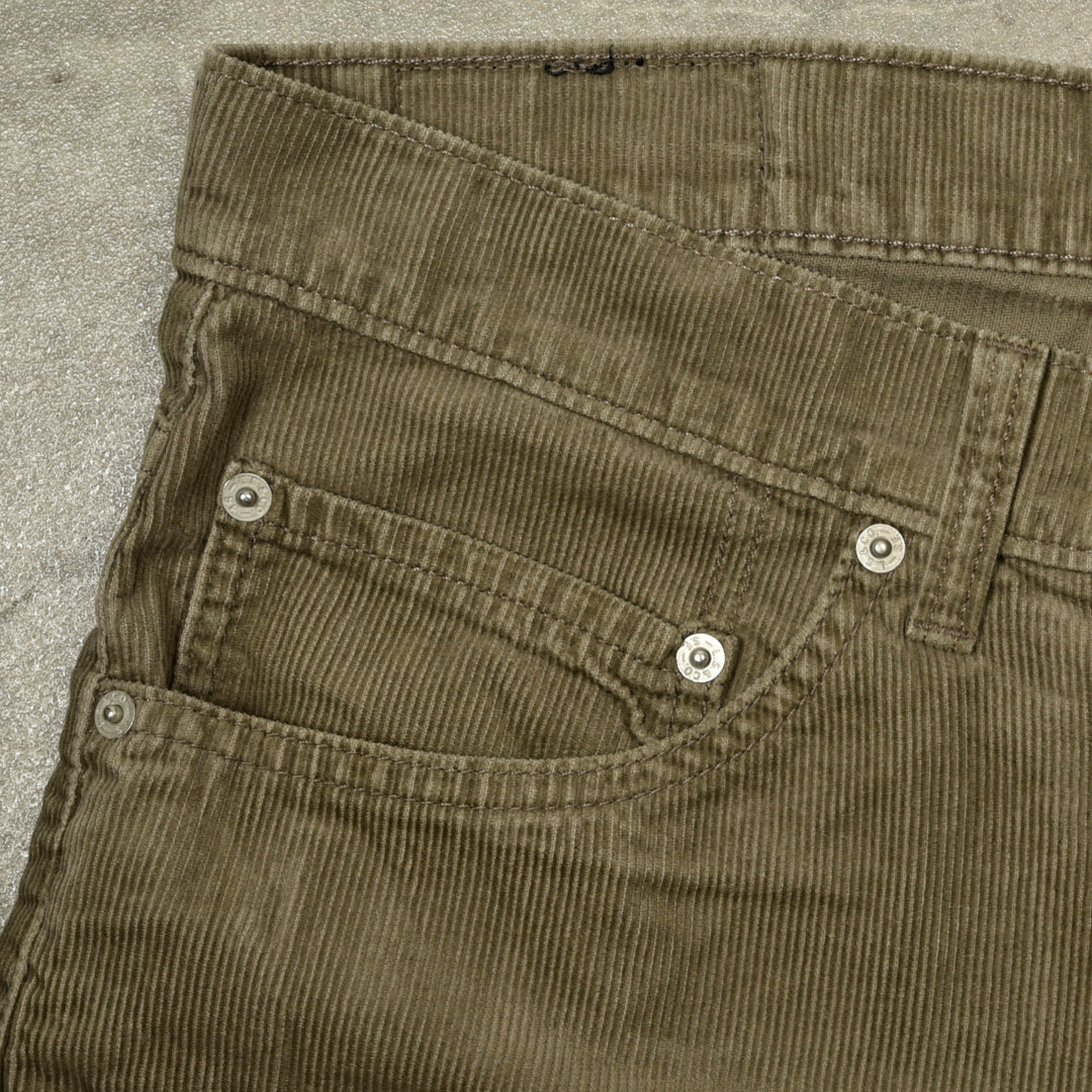 LEVIS 752 VELVET CORDUROY TROUSERS KHAKI - 34X30