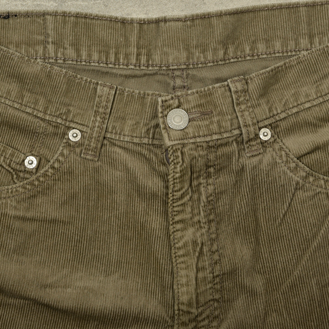 LEVIS 752 VELVET CORDUROY TROUSERS KHAKI - 34X30