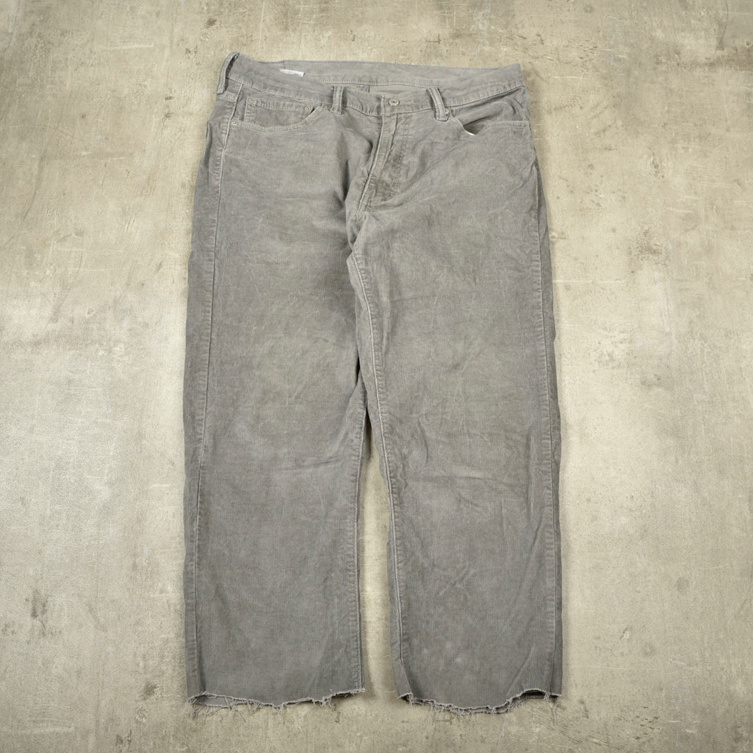 LEVIS 751 VELVET CORDUROY TROUSERS GREY - 36