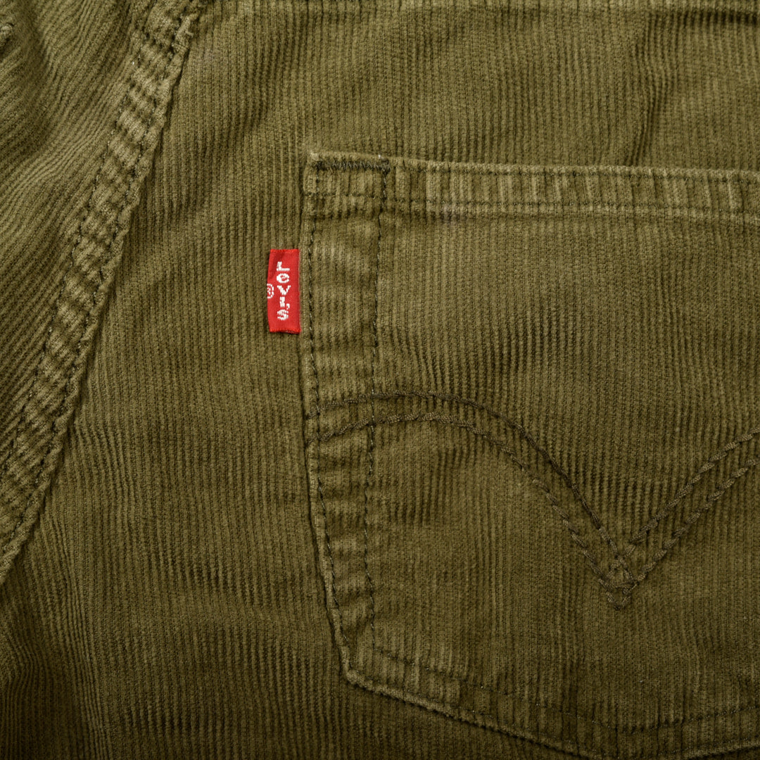 LEVIS 508  VELVET CORDUROY TROUSERS GREEN - 28