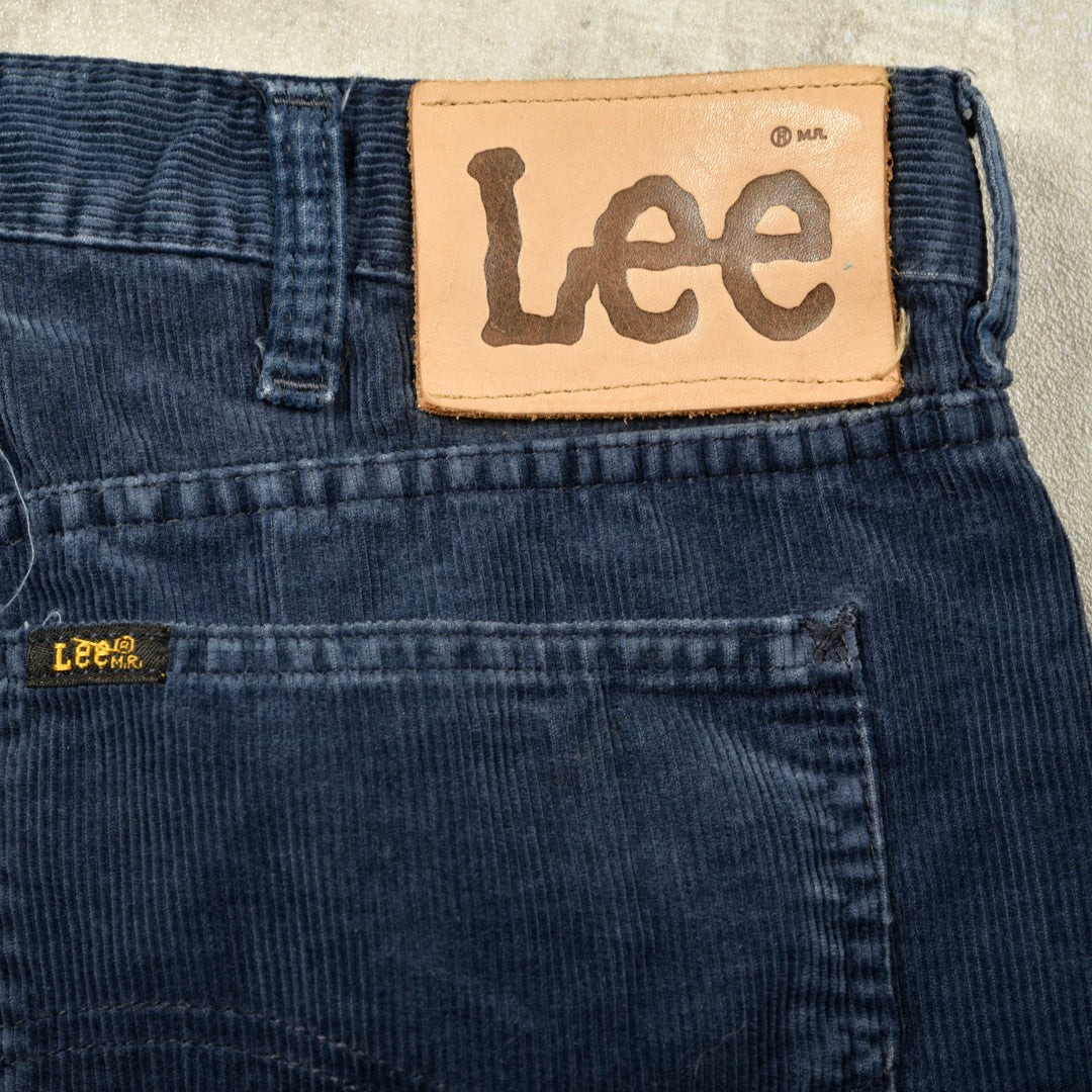 LEE VELVET CORDUROY TROUSERS  BLUE - 38X34