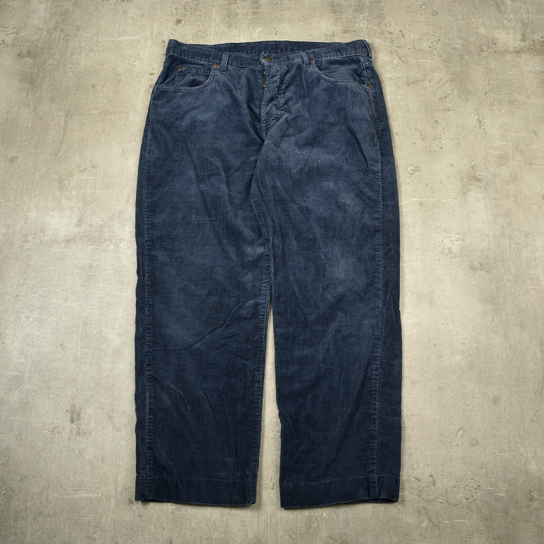 LEE VELVET CORDUROY TROUSERS  BLUE - 38X34