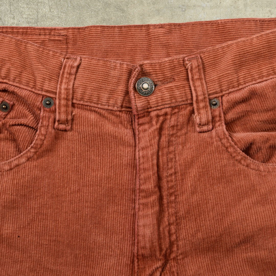 LEVIS 508 VELVET CORDUROY TROUSERS ORANGE -  33