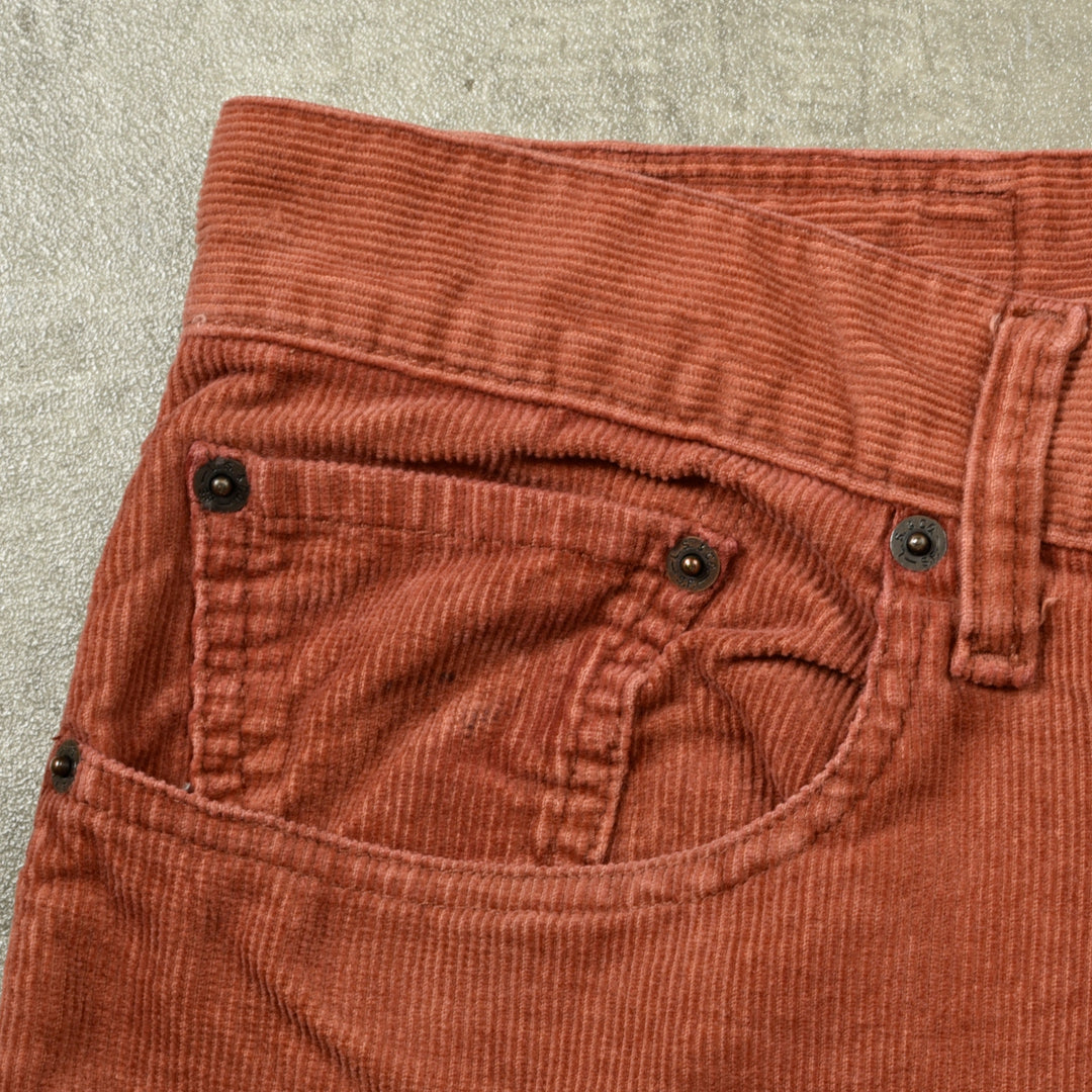 LEVIS 508 VELVET CORDUROY TROUSERS ORANGE -  33