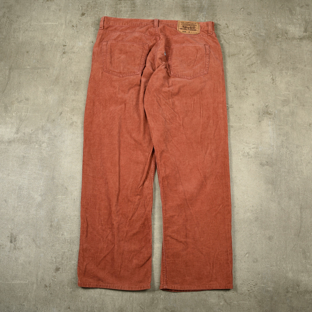 LEVIS 508 VELVET CORDUROY TROUSERS ORANGE -  33