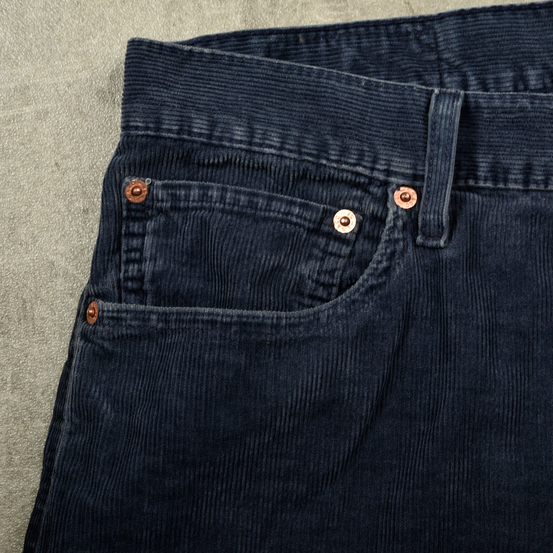 LEVIS 517 VELVET CORDUROY TROUSERS BLUE - 34