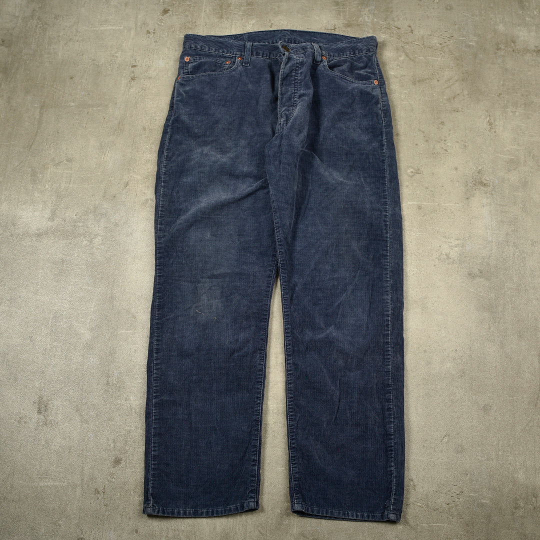 LEVIS 517 VELVET CORDUROY TROUSERS BLUE - 34