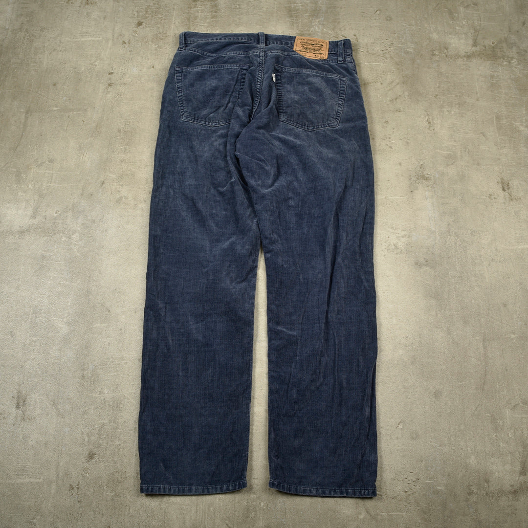 LEVIS 517 VELVET CORDUROY TROUSERS BLUE - 34