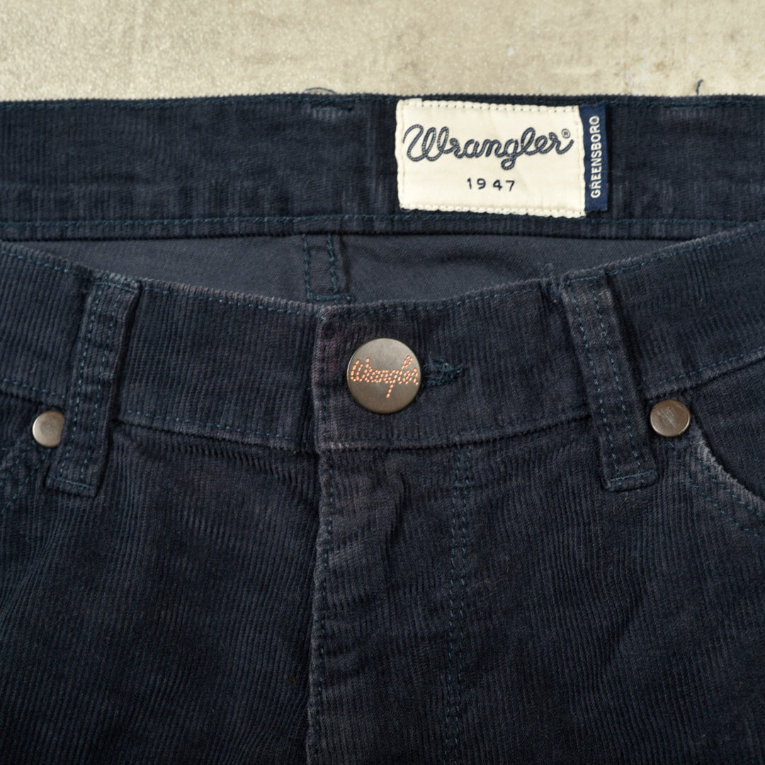 WRANGLER VELVET CORDUROY TROUSERS BLUE - 33