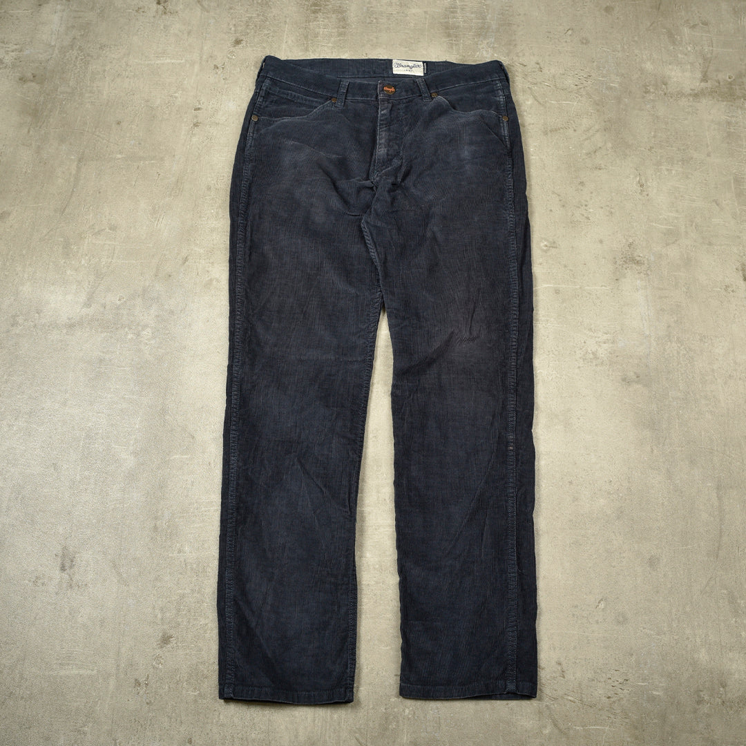 WRANGLER VELVET CORDUROY TROUSERS BLUE - 33