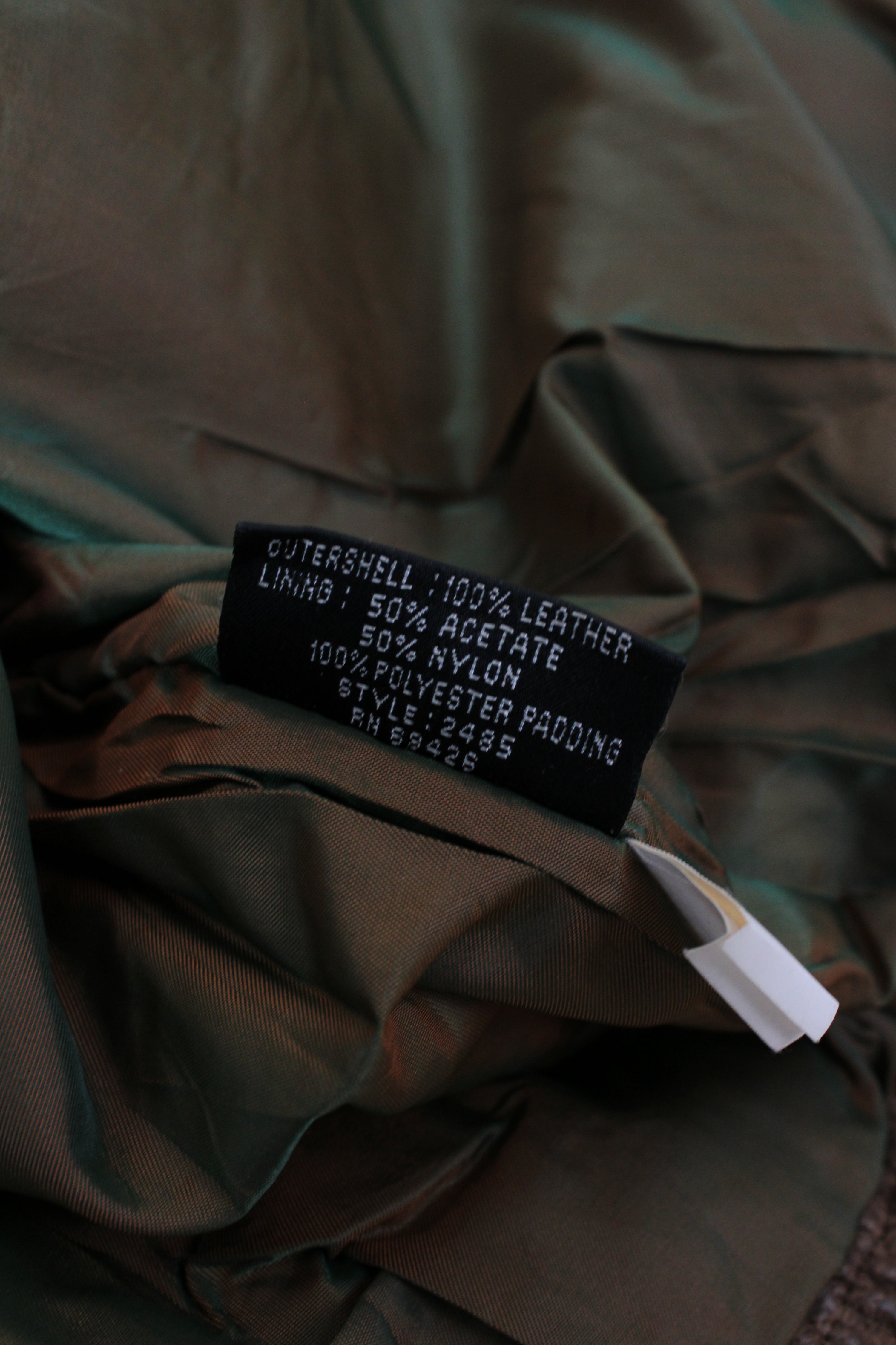 VINTAGE LEATHER BOMBER JACKET BROWN - XL