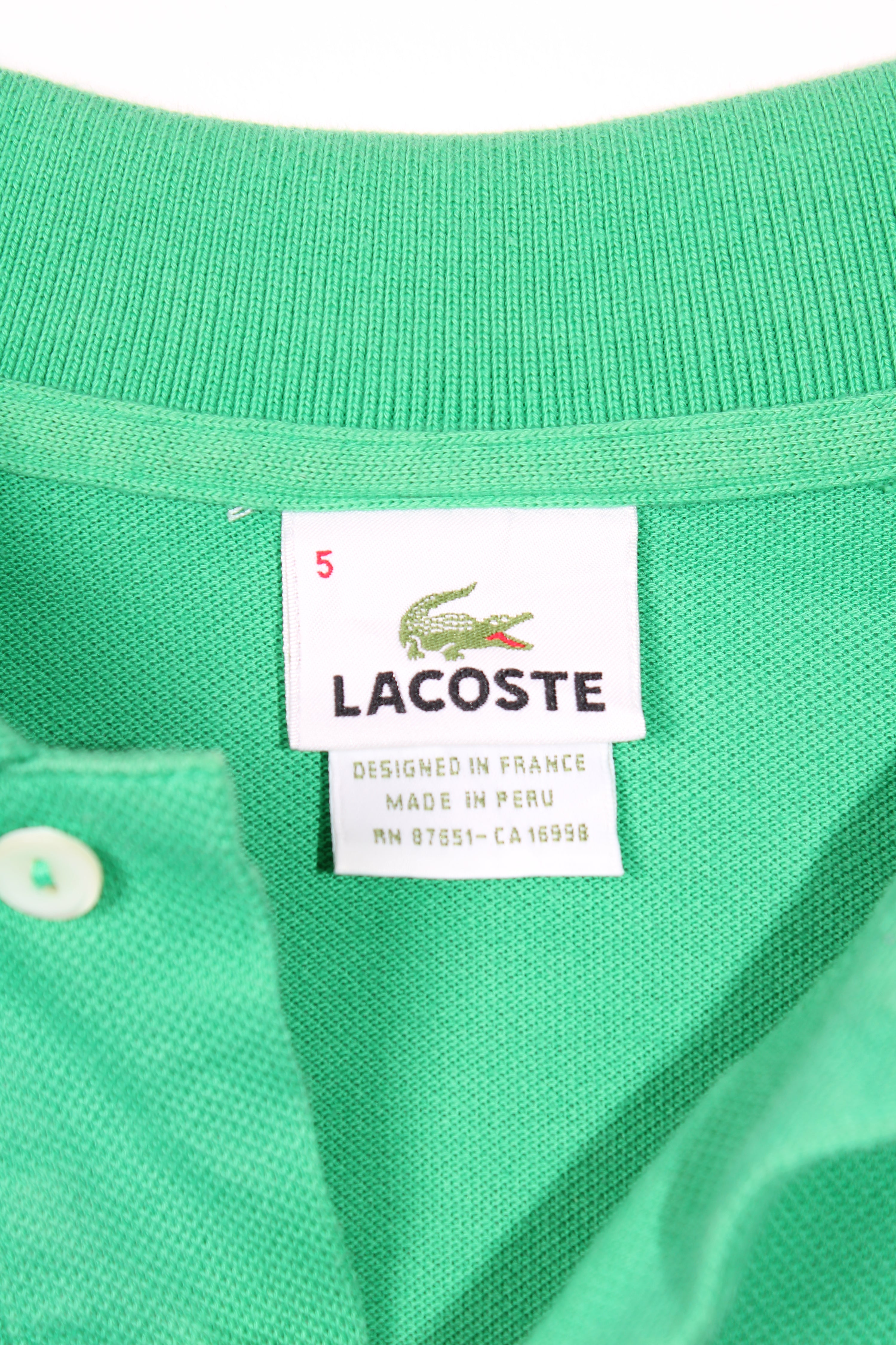 LACOSTE POLO SHIRT GREEN - L