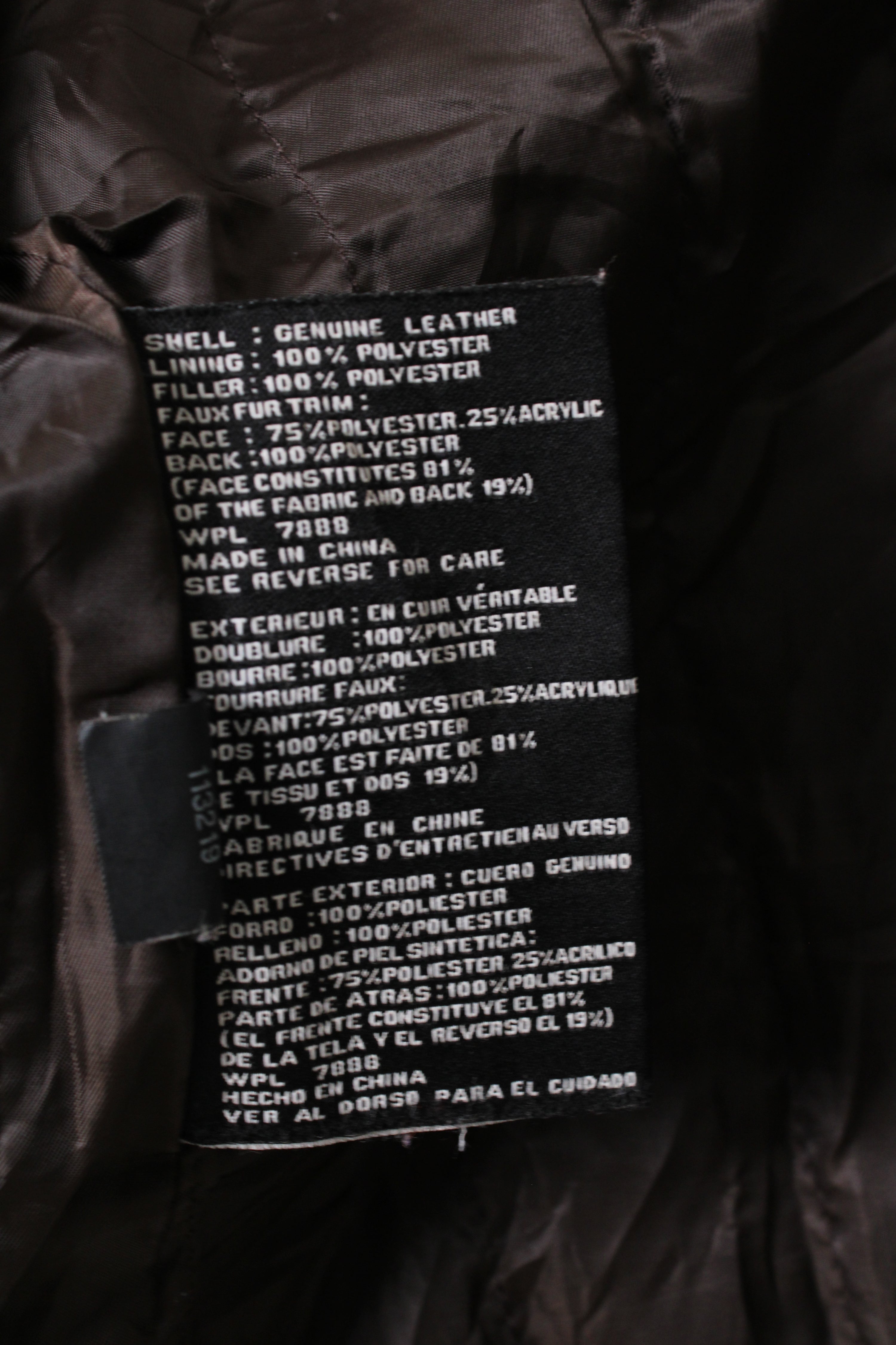 MICHAEL KORS LEATHER JACKET BROWN -  S/M