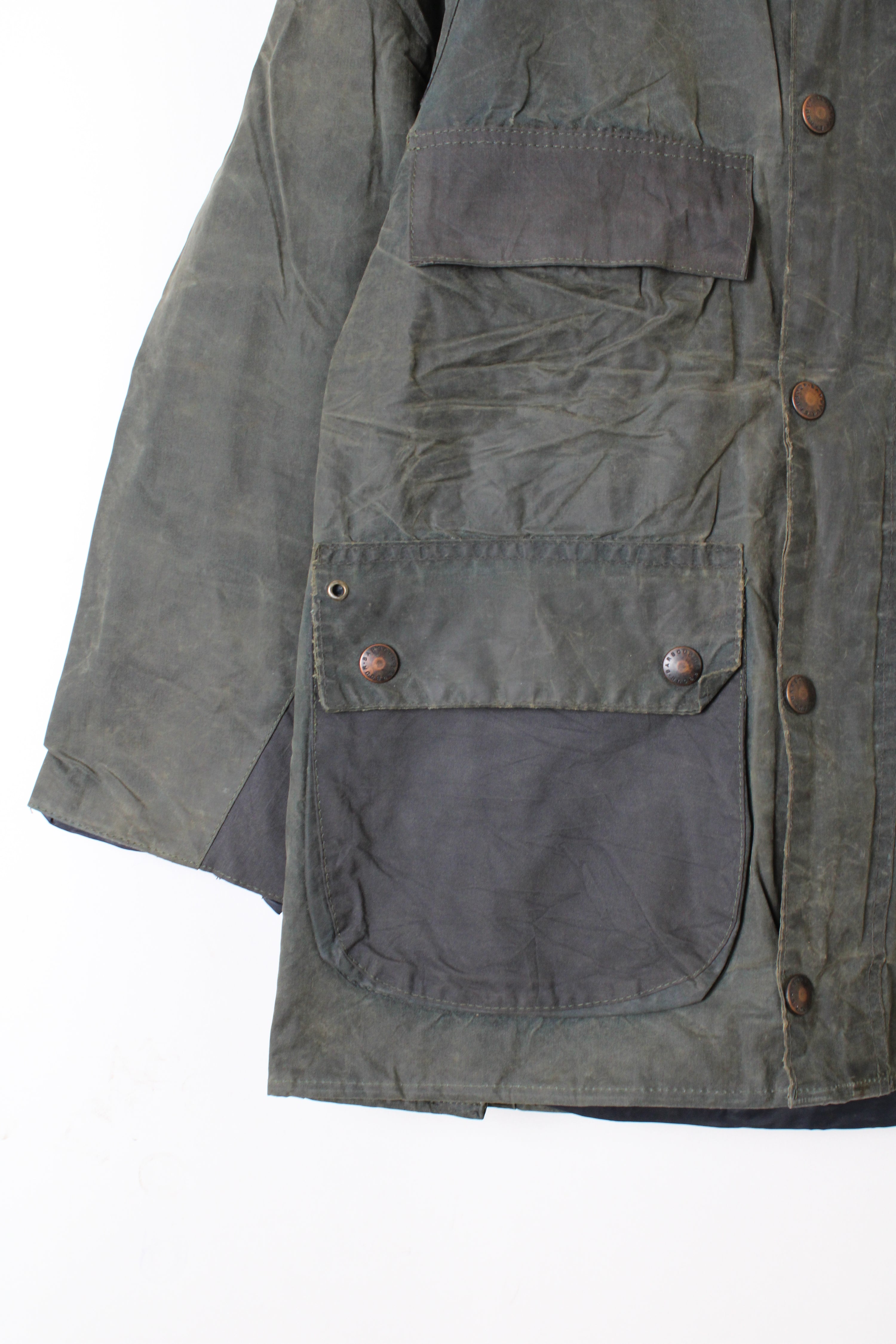 BARBOUR BEDALE 4 POCKETS WAXED JACKET BLUE - XS/S