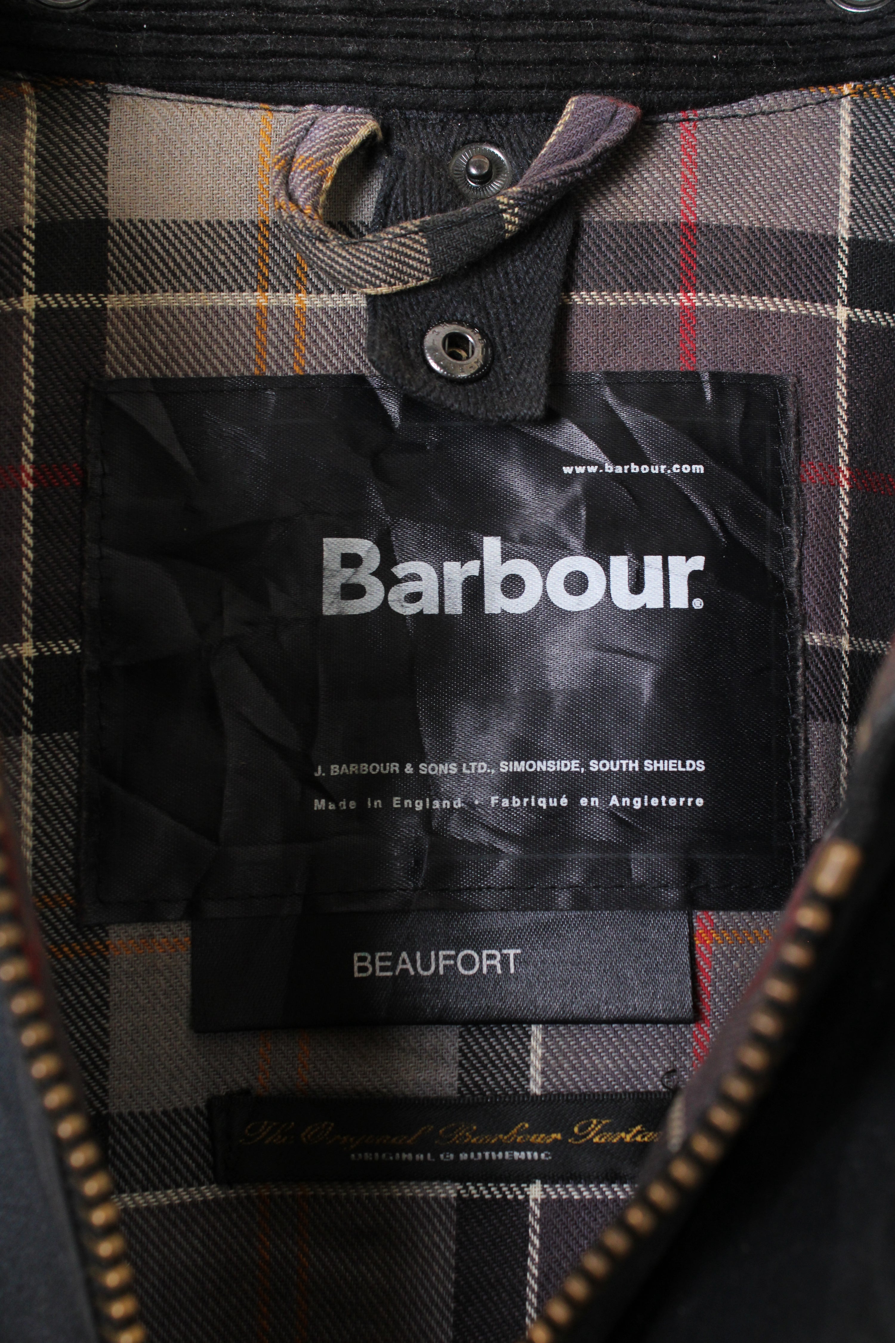 BARBOUR BEAUFORT WAXED JACKET BLUE - L/XL