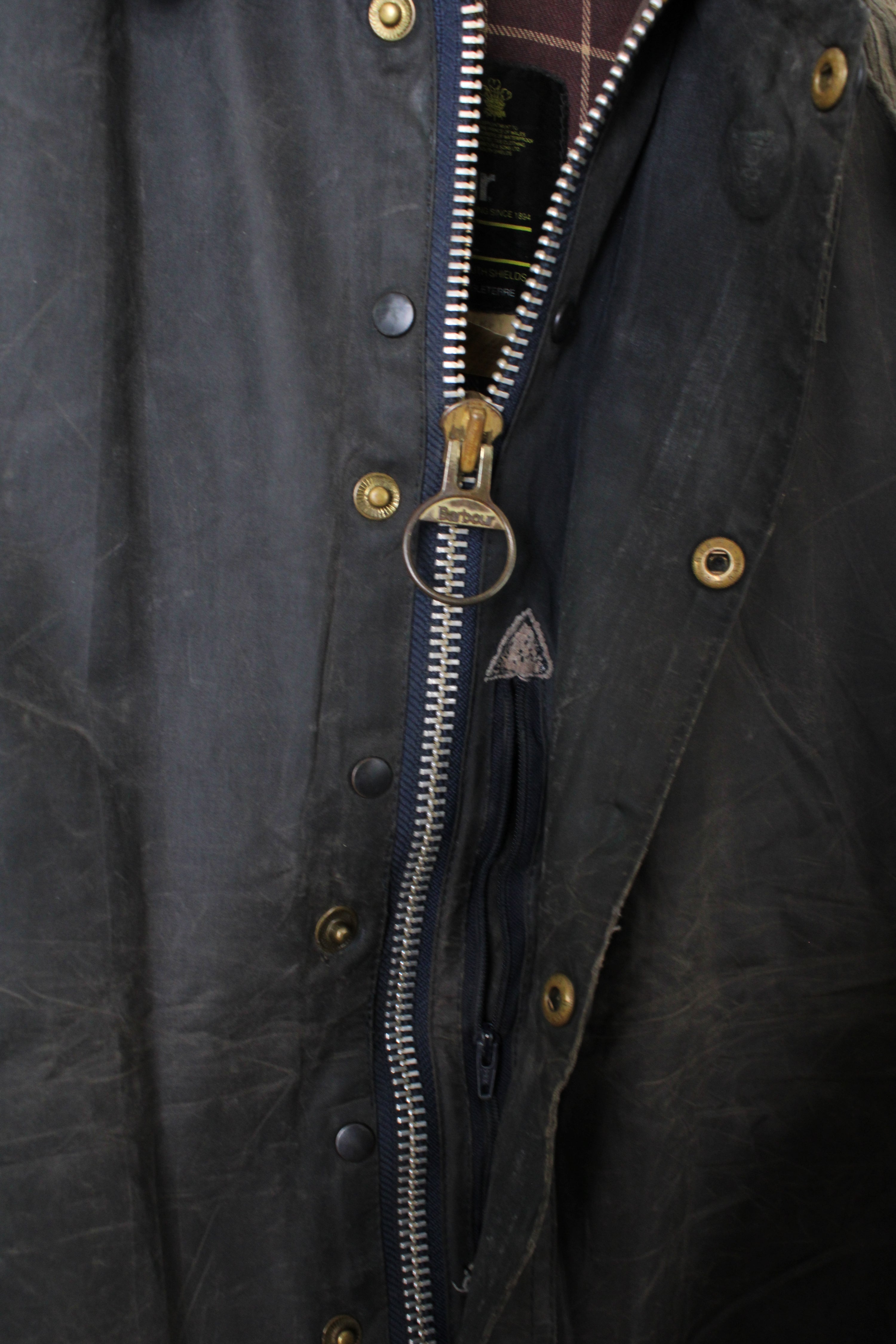 BARBOUR BEAUFORT WAXED JACKET BLUE - L/XL