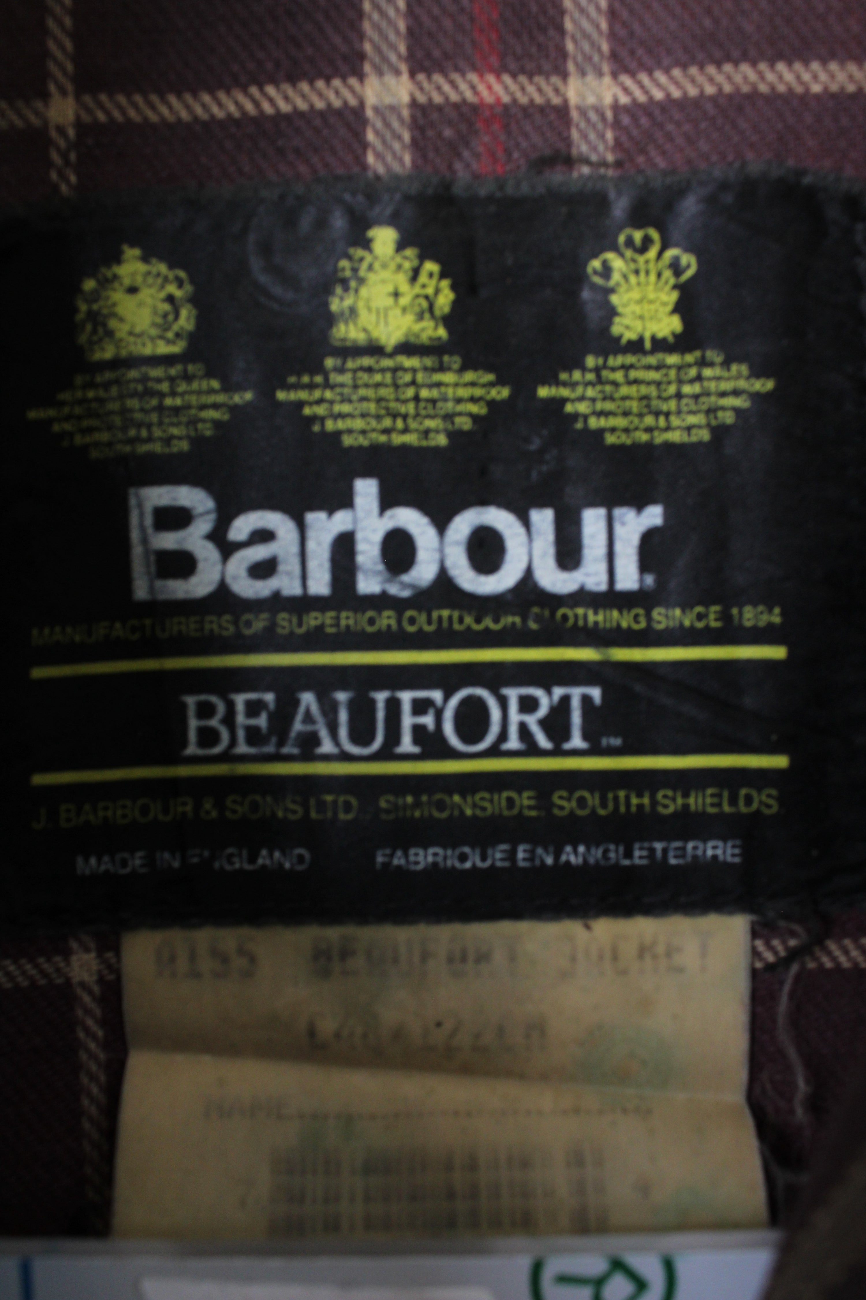 BARBOUR BEAUFORT WAXED JACKET BLUE - L/XL