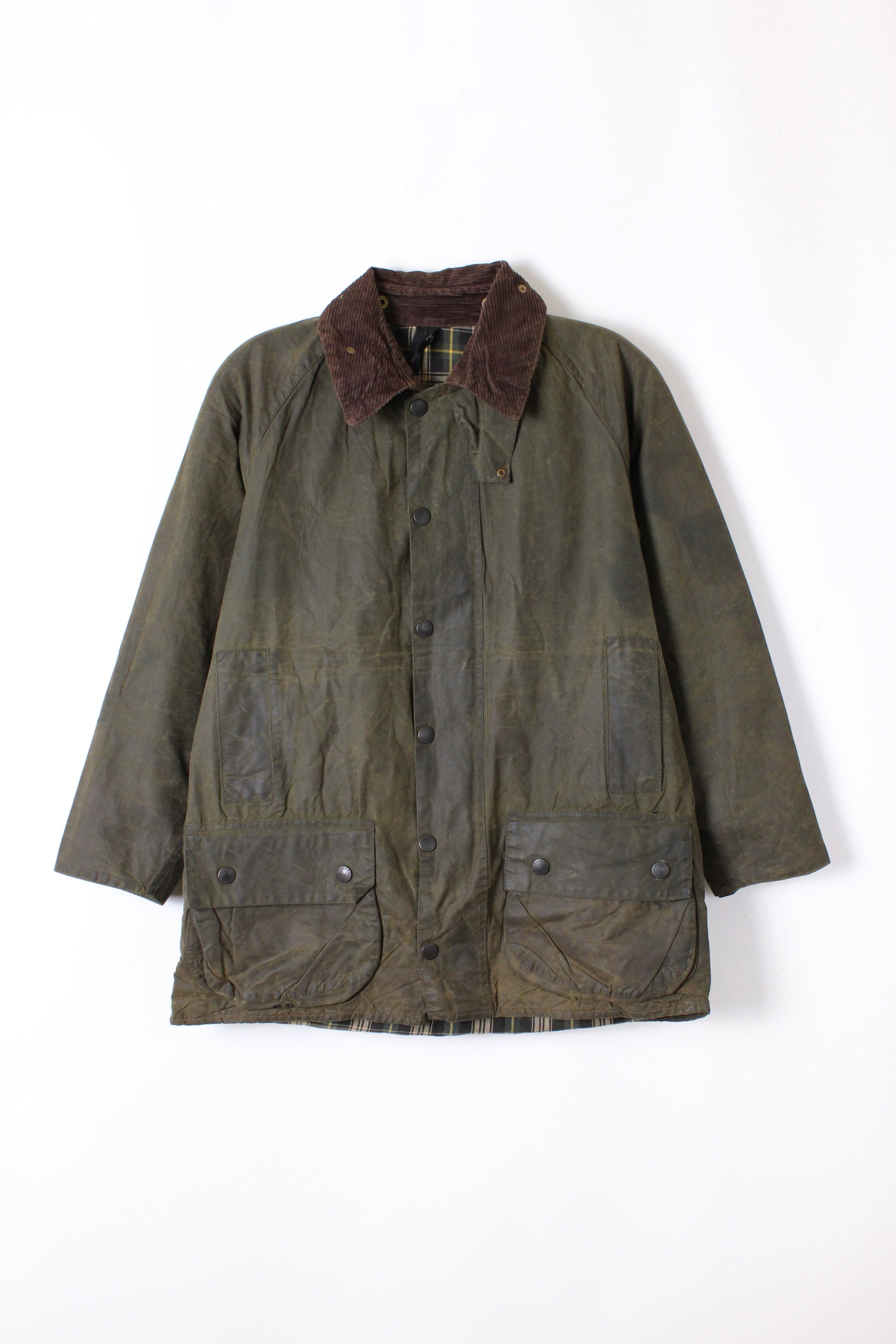 BARBOUR BEAUFORT WAXED JACKET GREEN - S/M